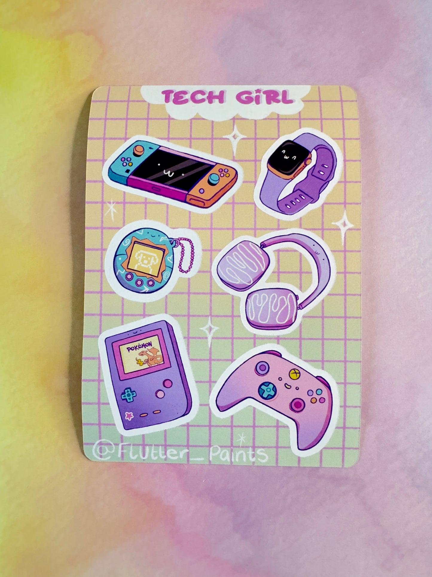 Matte Tech Girl Sticker Sheet